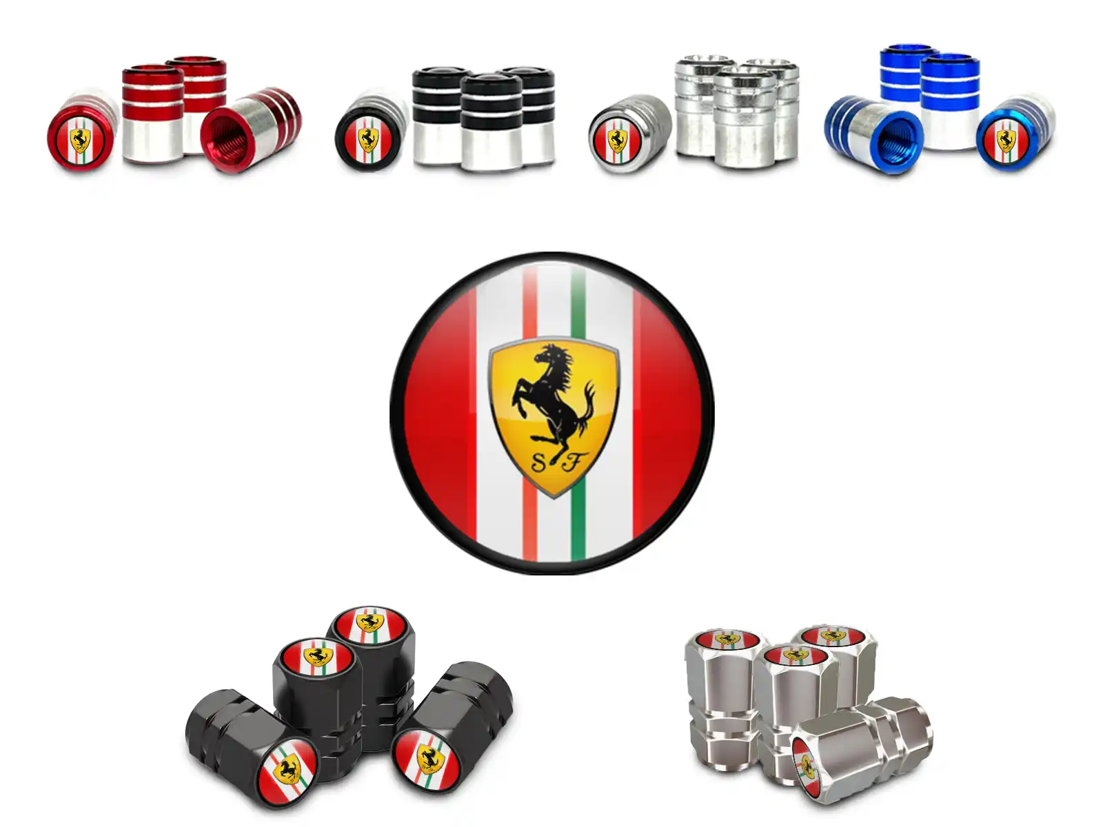 Ferrari Cappelli stelo Bici Look Metallizzato